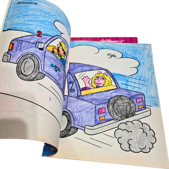 Jim Henson's 1999 MUPPETS GREAT BIG Coloring Book, And Muppets on wheels - Picture 3 of 7